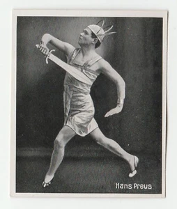 Tarjeta de tabaco de las pistas de baile alemanas del mundo de la década de 1930 #051 de Hans Preus - Imagen 1 de 2