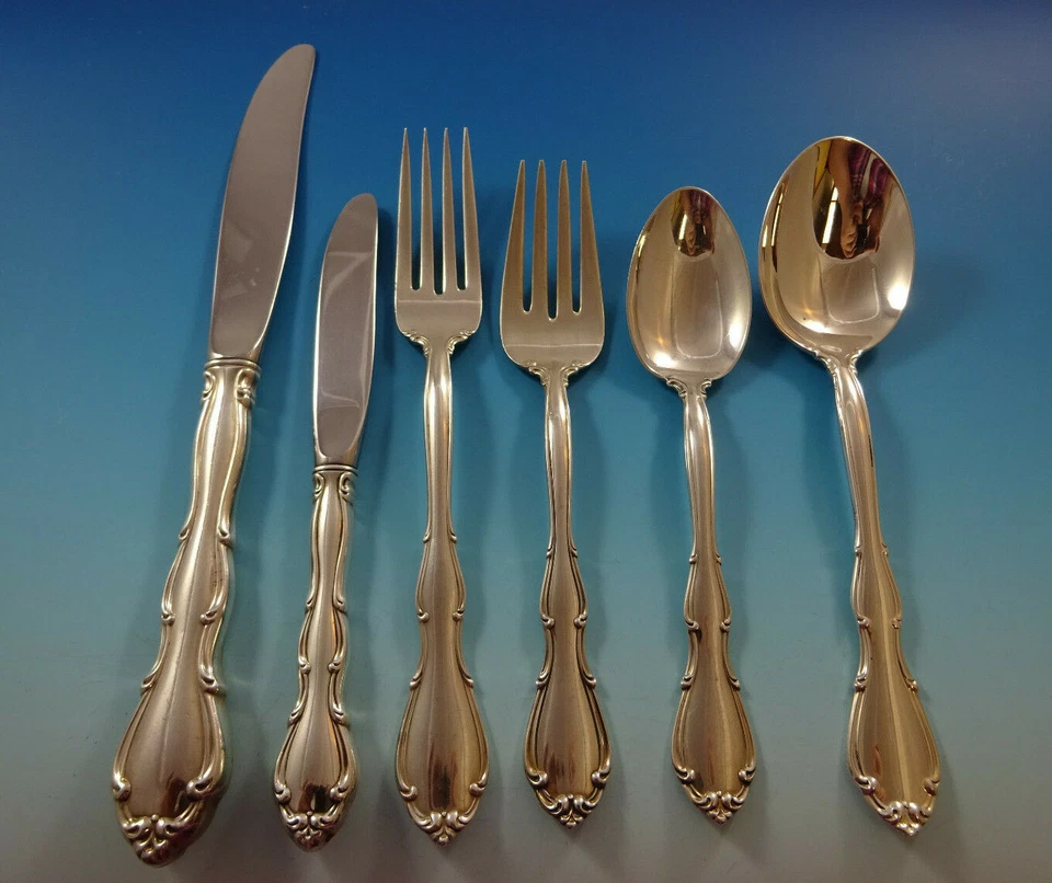 Fontana by Towle Sterling Silver Flatware Set For 12 Service 82 Pcs Many Servers - Image 1 of 4