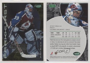 2001-02 ITG Parkhurst Gold Tri-Star New England /10 Patrick Roy #4 HOF
