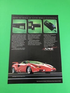 LAMBORGHINI COUNTACH ALPINE VINTAGE ORIGINAL PRINT AD ADVERTISEMENT PRINTED B5 - Picture 1 of 1