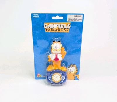 Camisa y corbata de teléfono reloj figurativo PVC Garfield de 4,5" de colección Fun Toys - ¡NUEVO! Foto 1 de 4