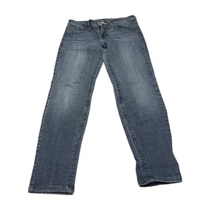 Refuge Jeans Girls 9 Blue Denim Cotton Stretch Mid-Rise Straight Leg Zip Fly - Picture 1 of 8