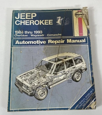Manual de reparación Haynes #1553 Jeep Cherokee 1984 a 1989 Comanche Wagoneer Foto 1 de 4