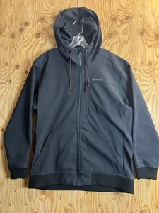 Simms Rogue Polar Pesca Capucha Hombres XL Softshell Cremallera Chaqueta Cordón Negro - Imagen 1 de 15