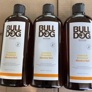 3 Pack - Bulldog Skincare Shower Gel - Lemon & Bergamot- 16.9 Oz Each - Picture 1 of 3