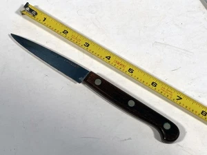VTG Camillus Butcher Chef Kitchen PARING Knife Rosewood Handle FULL Tang #1 - Picture 1 of 4