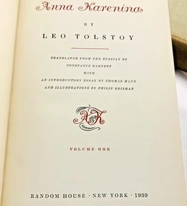1939 ANNA KARENINA von Leo Tolstoi 2 Bände Set im Schuber Random House - Bild 1 von 12