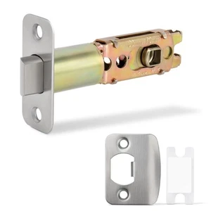 Adjustable Deadlatch 2-3/8" or 2-3/4", Privacy and Passage Door Lock 90° Turn... - Picture 1 of 5
