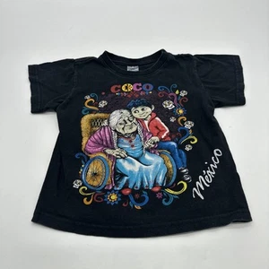 Gicab Kids T-Shirt Youth Boy Small Graphic Print Coco Black..#30740 - Picture 1 of 11