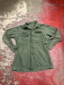 Camisa Militar De Colección EE. UU. Para Hombres M Verde Utilidad Excedente OG 507 Lote 30 - Imagen 1 de 8