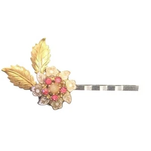 Horquillas románticas botánicas románticas hojas doradas y florales nuevas con etiquetas elegantes nuevas con etiquetas - Imagen 1 de 3