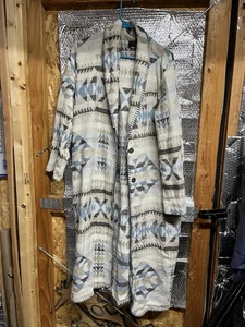 Vintage David Paul New York Aztec Navajo Southwest Duster Long Coat Jacke Gr. Xl - Bild 1 von 5