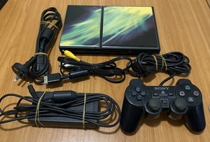 PS2 PlayStation 2 Slim Black Console + 1 Controller + AV Cable (WORKS PERFECT) - Picture 1 of 7