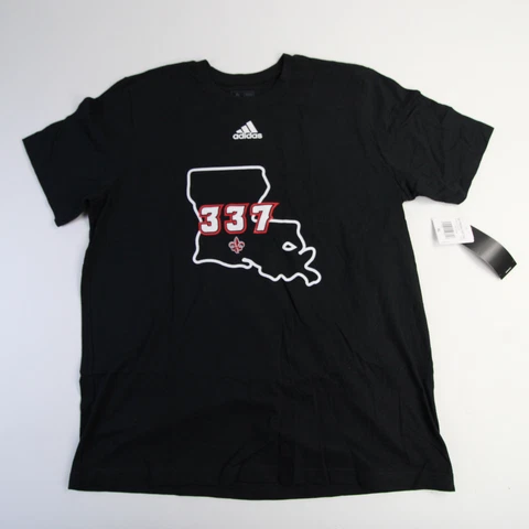 Louisiana Ragin' Cajuns adidas Short Sleeve Shirt Men's Black New Cover