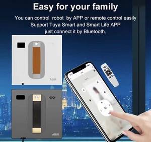 GLASS Intelligent ROBOT Window Vacuum Cleaner 3000PA Dual Water Spray App+Remote - Picture 1 of 25