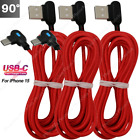 3x 90 Degree Right Angle Usb C Fast Charger Cable 6ft Type C Cord For Iphone 15