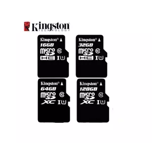 Scheda di memoria 16 GB 32 GB 64 GB Kingston 80 MB/s micro SD SDHC UHS-I Class10 + adattatore - Foto 1 di 22