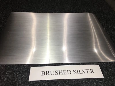 A4 SELF ADHESIVE INKJET PRINTABLE BRUSHED SILVER EFFECT VINYL STICKER (5 SHEETS) - Image 1 of 2