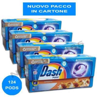 DASH PODS DETERSIVO LAVATRICE CAPSULE MONODOSI LAVAGGIO AMBRA NUOVA CONFEZIONE - Immagine 1 di 4