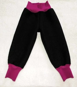 Walkhose ♥ Wollwalk Hose ♥ Schwarz - Magenta ♥ Herbst - Winter ♥ handmade - Bild 1 von 1