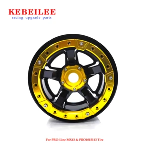 Ruota in alluminio CNC KEBEILEE per pneumatico PROLine 4,3" per LOSI DBXL&ARMMA Kraton 8S nero - Foto 1 di 15