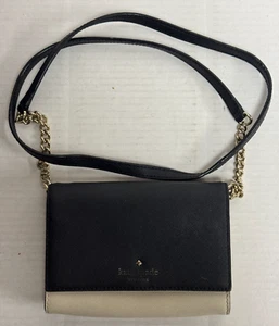 Kate Spade Crossbody/Clutch Bag, Black & Off White - Picture 1 of 7