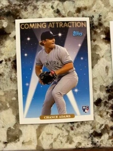 2019 TOPPS TBT 93 COMING ATTRACTION SET 14 ROOKIE CARD YANKEES CHANCE ADAMS #84 - Picture 1 of 1