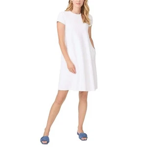 Vestido J. McLaughlin Radio Waves Jacquard Swing Blanco Texturizado Manga Corta M - Imagen 1 de 9