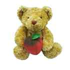 Dan Dee Collectors Choice Tan Stuffed Plush Bear Holding Apple