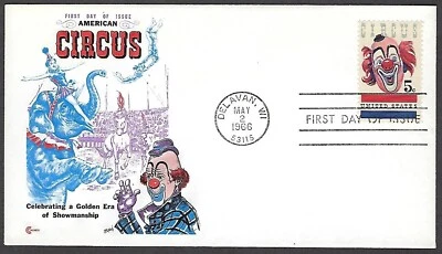 1309 Cover Craft Cachet FDC -American Circus, including insert - Image 1 of 2