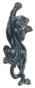 Schwarz Kletterpanther temporäres Tattoo-Pack mit 2 großen Tattoos Made in USA - Bild 1 von 1