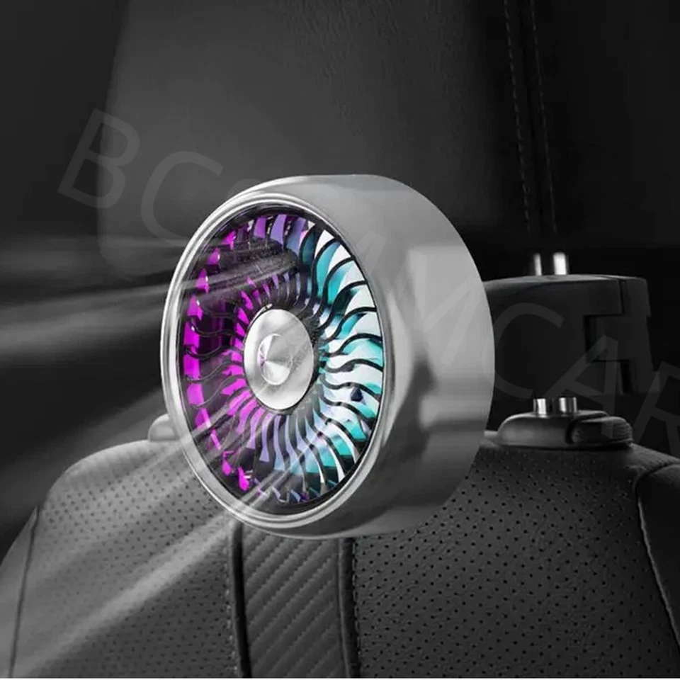 Car ABS Cooling Fan For Backseat USB Powered Auto Seat Hook Fans With 3 Speeds - Изображение 1 из 4