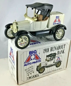 Ford Runabout  1918 Big A Auto Parts Locking Coin Bank 1990 New - Picture 1 of 6