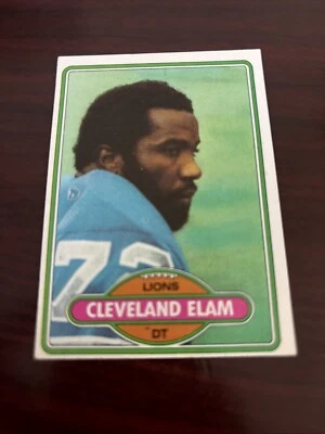 1980 Topps Cleveland Elam Detroit Lions #27 Tennessee State University - Image 1 of 2