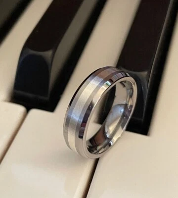 Handsome Made to Order, 6mm Titanium Sterling Silver Ring, Wedding, Anniversary - Изображение 1 из 4