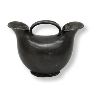 JUST ANDERSEN Pedestal Pewter Dual Pipe Vase | 1920 | Denmark Rare - Bild 1 von 6