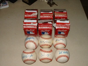 LOT OF 6 SIGNED, AUTOGRAPHED OAL BASEBALLS-JOE MORGAN, JOHNNY PESKY, M. VERNON - Picture 1 of 6