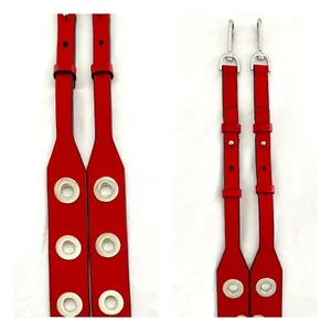 MICHAEL KORS Leather Replacement Shoulder Guitar Strap Bright Red $98.00 - Picture 1 of 4
