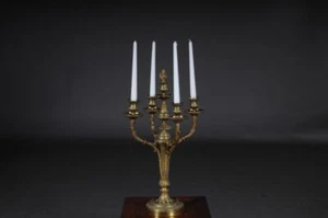 T-38 Antiker franz. Bronze Kandelaber/ Kerzenleuchter Louis Seize XVI * - Bild 1 von 1
