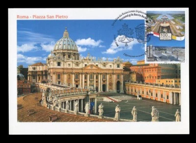 PANAMÁ 2024 Tarjeta Máxima - 100 años relaciones diplomáticas Santa Sede Vaticano Foto 1 de 2