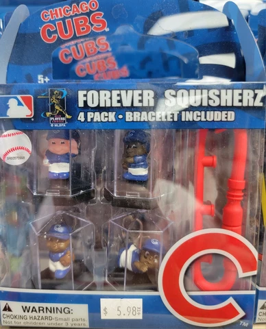 Chicago Cubs FOREVER SQUISHERZ 4 PACK BRACELET INCLUDED NIP Cover
