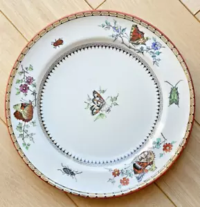 Ancienne Assiette Plate en faïence de Minton Modèle Butterfly Art Nouveau - Foto 1 di 2