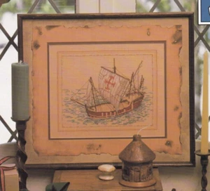 Kreuzstichmuster SEGELN, SEGELSCHIFF - Bild 1 von 2