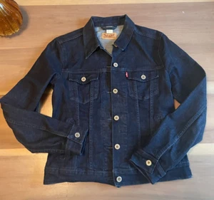 Levi's Premium Jacket Women's M Blue Denim Heritage Trucker Button Front - Picture 1 of 4