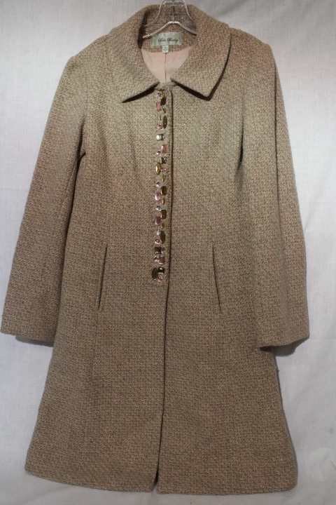 Chaqueta de Lana BETH BOWLEY Rosa y Marrón "SPARKLE" con Decoración de Piedra para Mujer Talla 8 (23) Foto 1 de 1