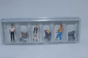 Figuras De Clientes Con Carrito De Compras 1:87 H0 NUEVO En OVP - Imagen 1 de 5