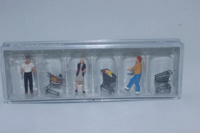 Preiser 10488 Figurines Customers With Shopping Cart 1:87 H0 New IN Boxed - Image 1 of 4