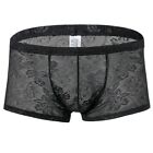 Men's Sexy Lace Boxer Briefs Underwear Breathable And See Through Knickers
