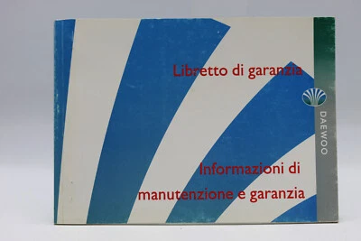 libretto di garanzia daewoo auto epoca - Immagine 1 di 4