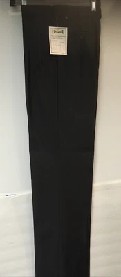 HIGGINS Classic PLEATED CHARCOAL PANTS SIZE 29 UNHEMMED EXPANDER WAIST - Image 1 of 2